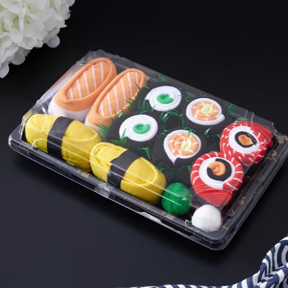 Makiko sushi sokken, 5 paar in sushidoos