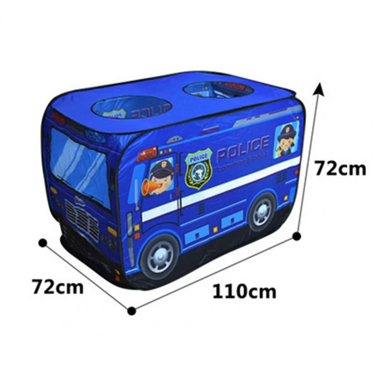 Maatschets van de speeltent: 110 cm lang, 72 cm breed en 72 cm hoog