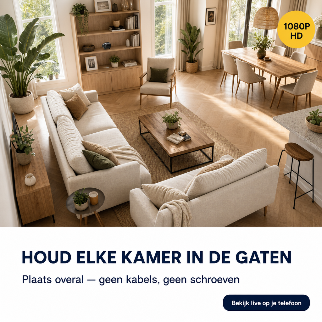 Mini WiFi Camera 1080P HD - Bewaak je huis discreet