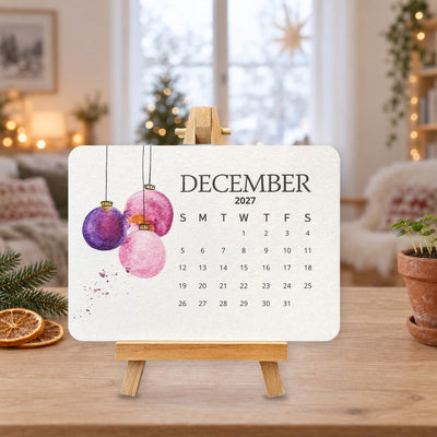 Spira™ – plantbare zaadkalender 2027 met houten standaard