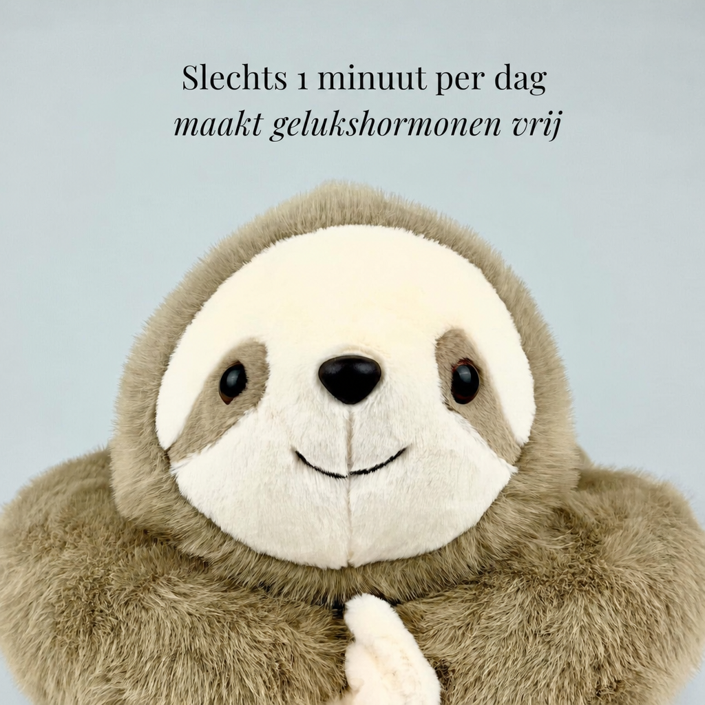 Verzwaarde knuffel – luiaard die je terugknuffelt